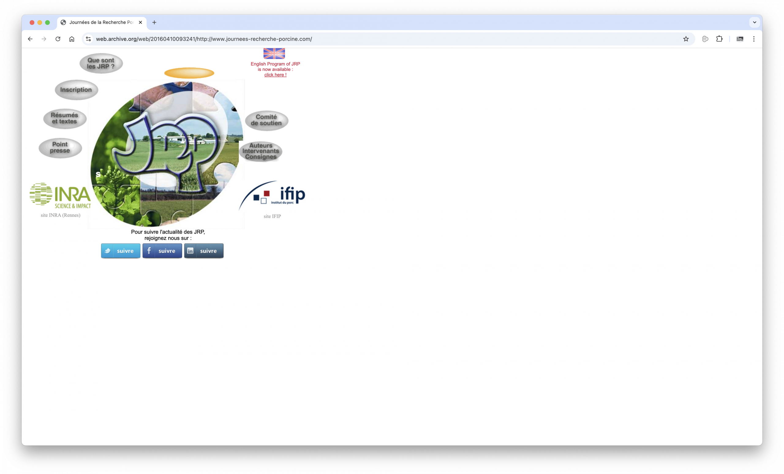 Ancien site des journées de la recherche porcine